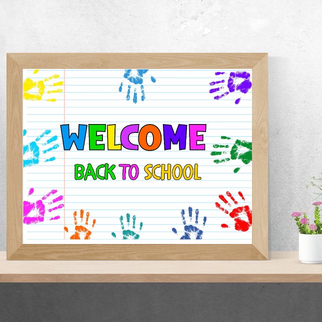 Affiche Bienvenue à l'école Premier jour d'école  (Créateur téléchargé)