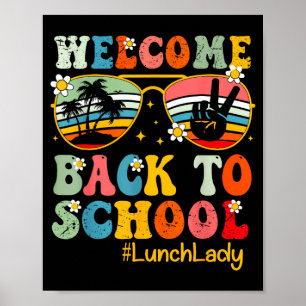 Affiche Bienvenue à l'école, travailleuse de cafétéria, da