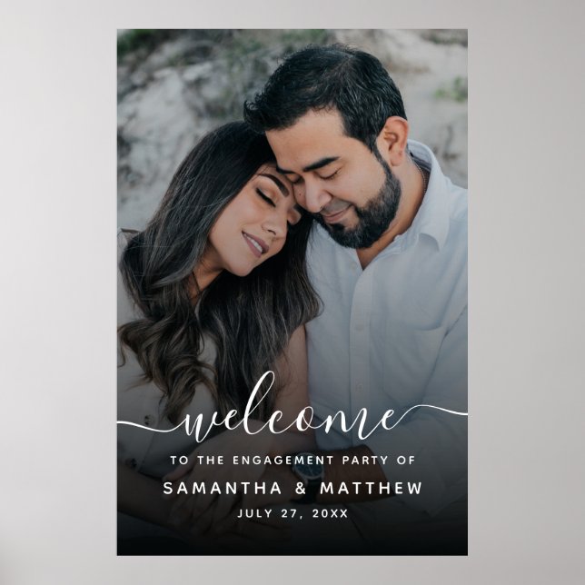 Affiche Bienvenue à l'engagement signent avec photo (Devant)