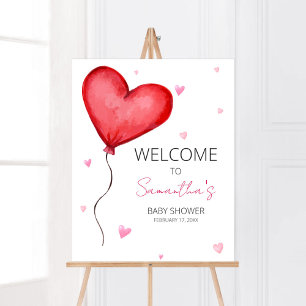 Affiche Bienvenue à Little Sweethee Red Valentine