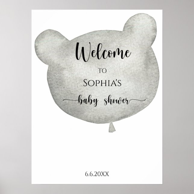 Affiche Bienvenue à l'ours à ballon (Devant)