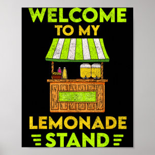 Affiche Bienvenue à mon stand de limonade _ Été _ Citron