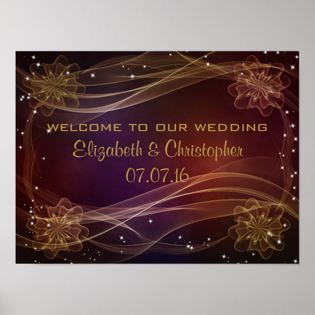 Affiche Bienvenue à notre design mariage (Devant)
