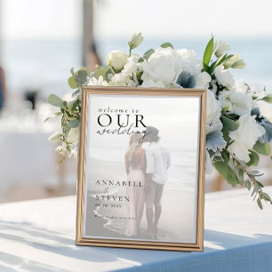 AFFICHE BIENVENUE À NOTRE MARIAGE