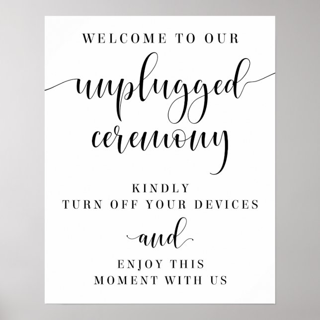 Affiche Bienvenue À Notre Mariage De Cérémonie Non Connect (Devant)