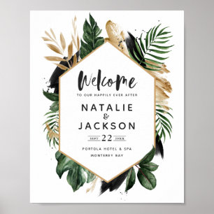 Affiche Bienvenue à notre tropical mariage