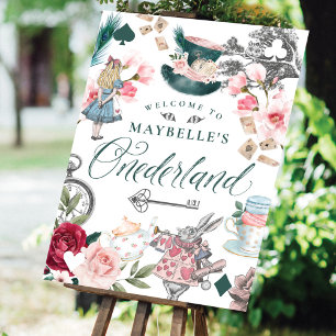 Affiche Bienvenue à Onederland Alice au pays des merveille