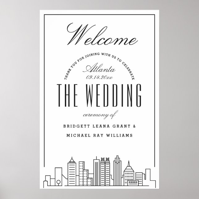 Affiche Bienvenue à Our Atlanta Mariage ! (Devant)
