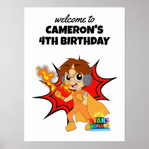 Affiche Bienvenue à Ryan's World Birthday