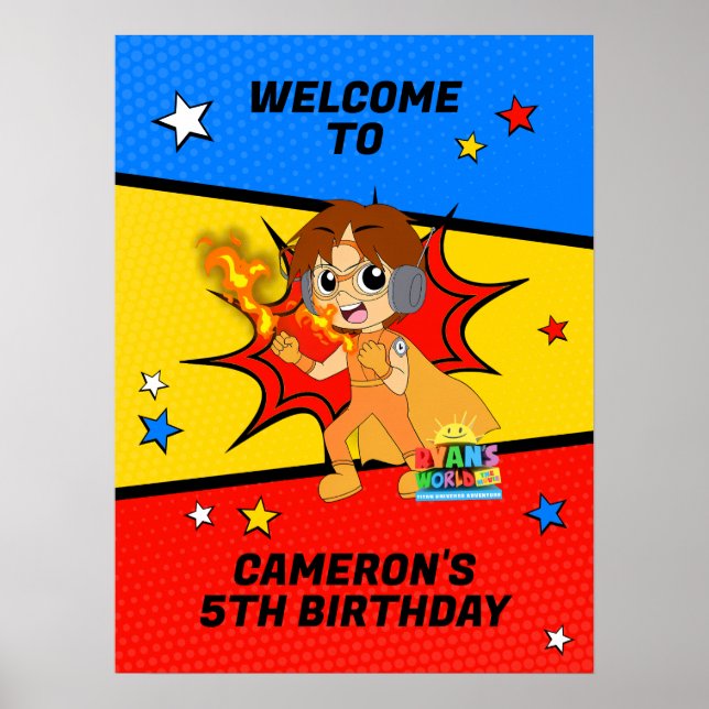 Affiche Bienvenue à Ryan's World Birthday (Devant)