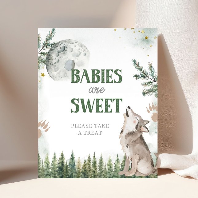 Affiche Bienvenue à The Pack Forest Wolf  Bébé sont Mignon (Créateur téléchargé)