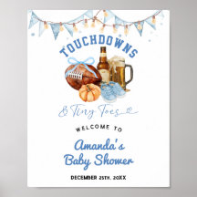 Bienvenue à Touchdown Tiny Toes Baby Shower pour c