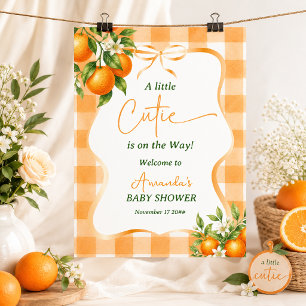 Affiche Bienvenue à une Baby-Shower pour un Petit Bout Mig