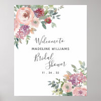 Bienvenue à une Baby Shower Rose Poussiéreuse