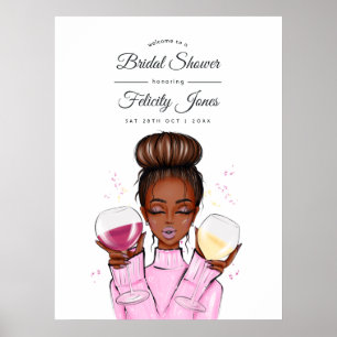 Affiche Bienvenue à une Baby Shower sur le thème du Vin