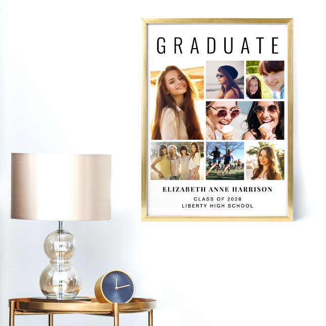 Affiche Bienvenue à une fête de fin d'études moderne avec  (Créateur téléchargé)