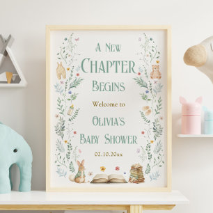 Affiche Bienvenue à une nouvelle histoire pour bébé