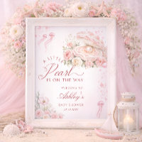 Bienvenue à une petite fille perle Baby Shower