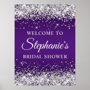 Affiche Bienvenue à une soirée de mariage royal avec paill