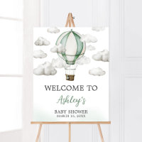 Bienvenue au Baby shower de ballon à air chaud ver