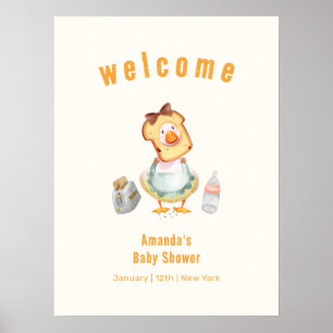 Affiche Bienvenue au brunch Baby Shower de la Silly Mother