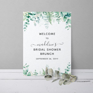 Affiche Bienvenue au brunch de la douche de mariée à la ve