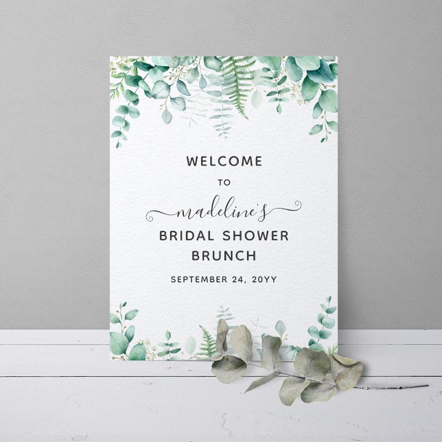 Affiche Bienvenue au brunch de la douche de mariée à la ve (Créateur téléchargé)