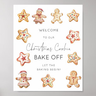 Affiche Bienvenue au concours de biscuits de Noël