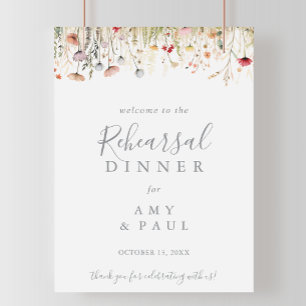 Affiche Bienvenue au dîner de répétition Blissful Boho Wil