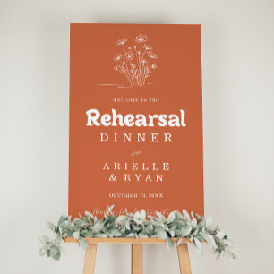 Affiche Bienvenue au dîner de répétition Terracotta Wildfl