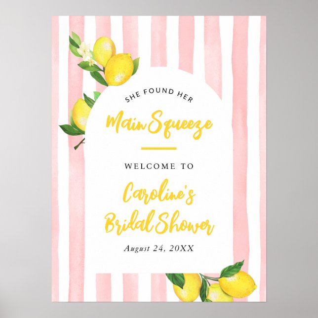 Affiche Bienvenue au Main Squeeze Summer Lemon pour la Mar (Devant)