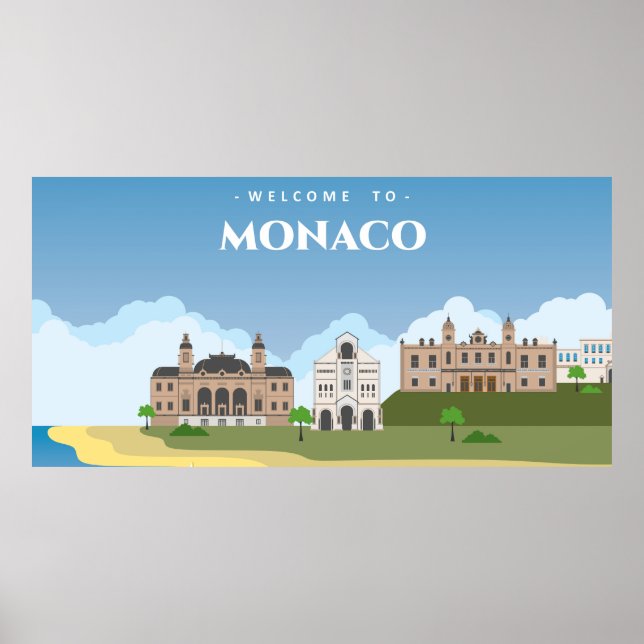 Affiche Bienvenue au manaco (Devant)