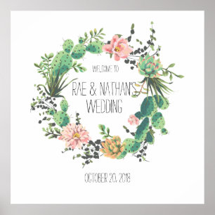 Affiche Bienvenue au Mariage