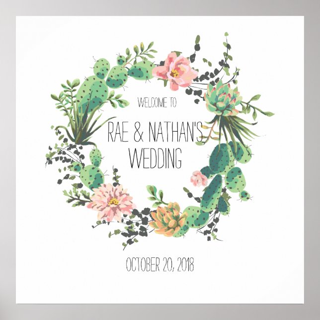 Affiche Bienvenue au Mariage (Devant)