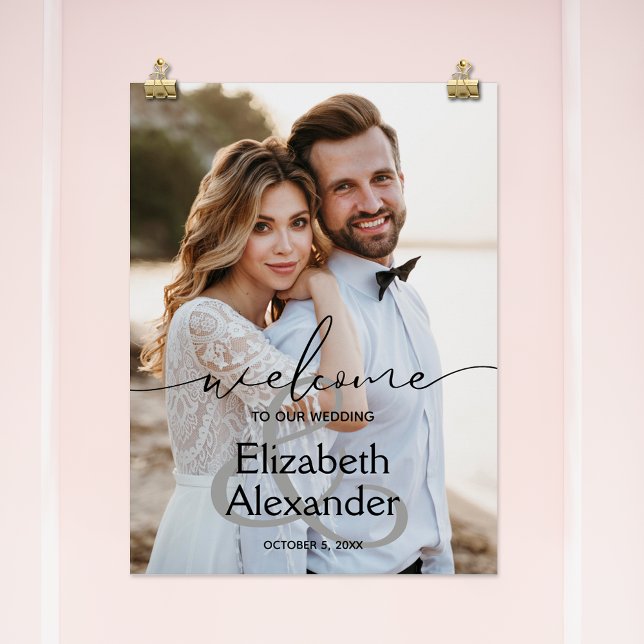 Affiche Bienvenue au Mariage Ampersand (Créateur téléchargé)