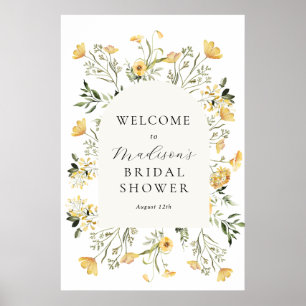 Affiche Bienvenue au mariage champêtre délicat