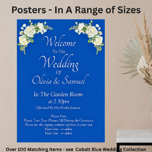 Affiche Bienvenue au Mariage Cobalt Blue