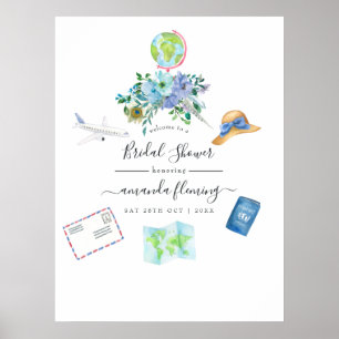 Affiche Bienvenue au mariage de Boho Miss To Mrs