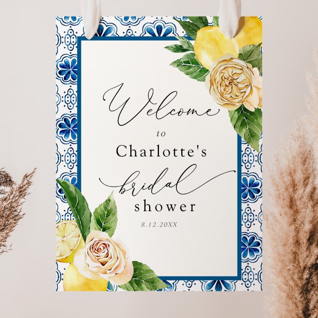 Affiche Bienvenue au mariage de la mariée en Lemon Main Sq (Créateur téléchargé)