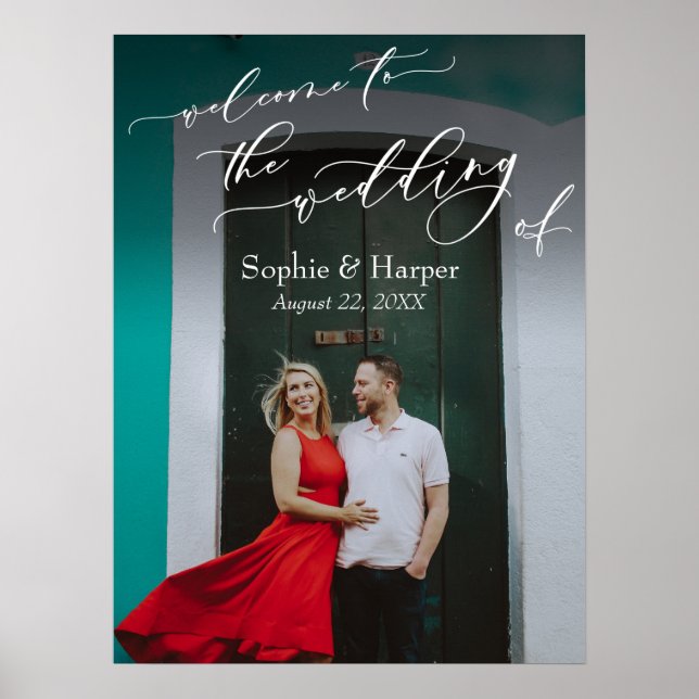 Affiche Bienvenue au Mariage de la Signe Photo (Devant)