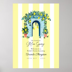 Affiche Bienvenue au mariage de Main Squeeze Lemon
