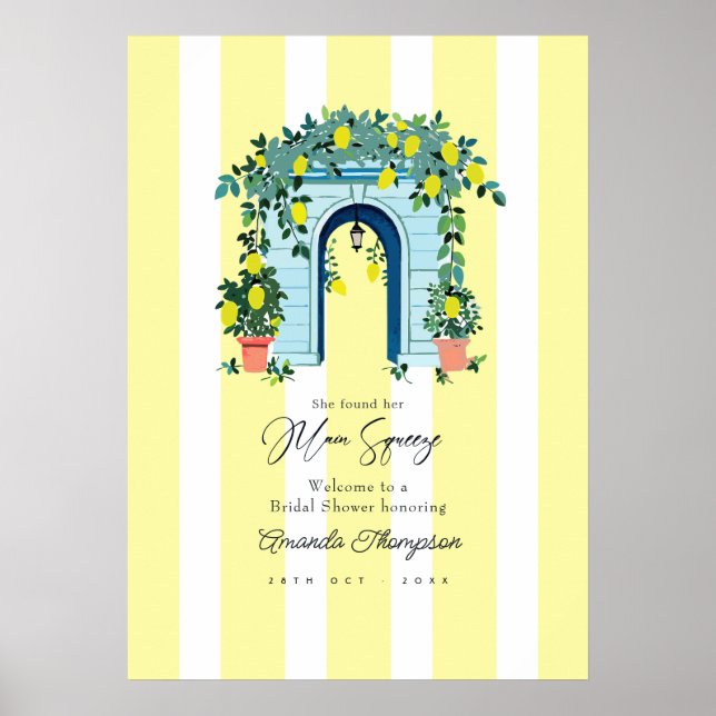Affiche Bienvenue au mariage de Main Squeeze Lemon (Devant)