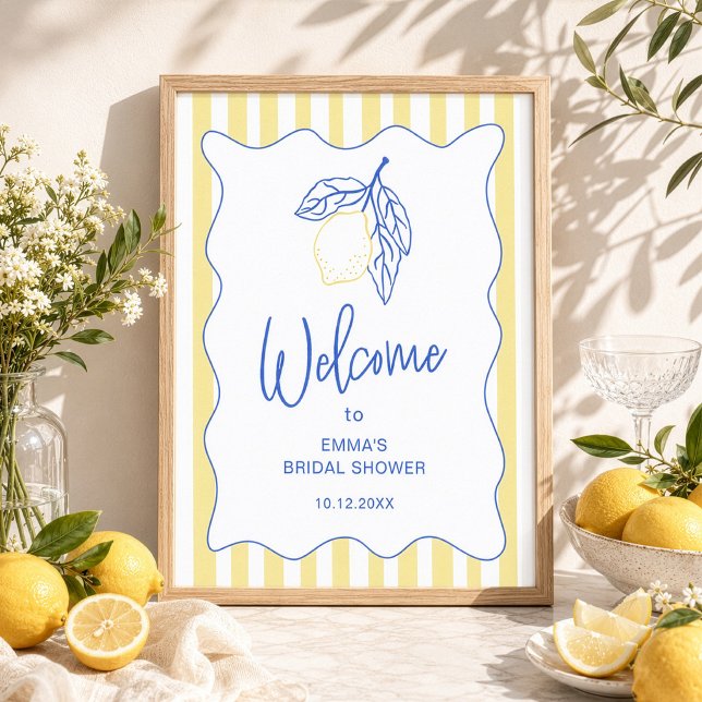 Affiche Bienvenue au mariage sur le thème de la côte d'Ama (Créateur téléchargé)