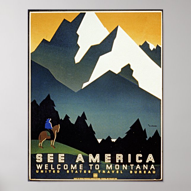 Affiche Bienvenue au Montana, (Devant)