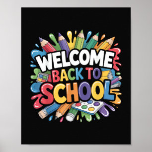 Affiche Bienvenue au premier jour de la rentrée scolaire E