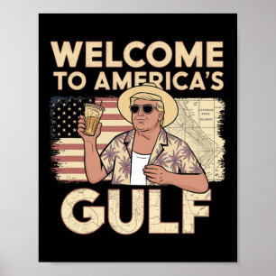 Affiche Bienvenue au président Trump