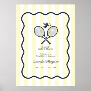 Affiche Bienvenue au Tennis Préparatoire Mariage Nuitée Na
