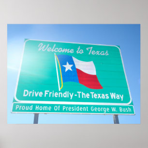 Affiche Bienvenue Au Texas !