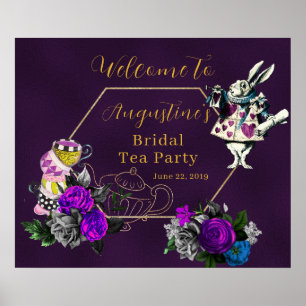 Affiche Bienvenue au Thé Mariage de Purple Wonderland