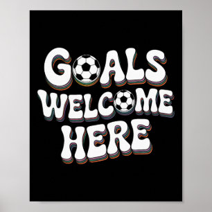 Affiche Bienvenue aux buts ici Retro Soccer _2 